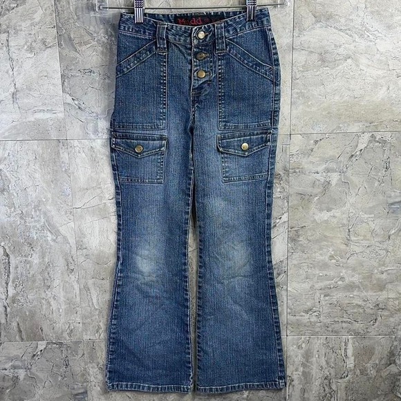 Vintage Mudd Blue denim flared bootcut jeans With pockets kids Size 10 Y2K retro